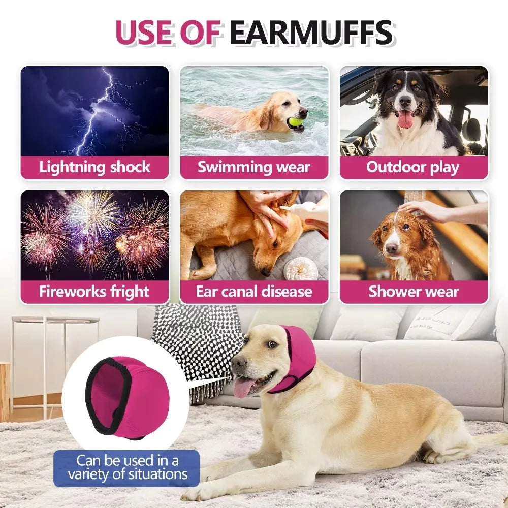 Hearing Protection Dog Calming Earmuff Shock Proof Waterproof Dog Earmuffs Noise Reduction Dog Soothing Headcover