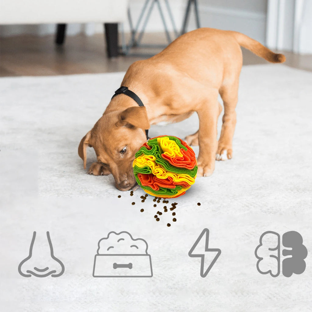 Interactive Dog Toys Snuffle Ball for Dogs Encourage Natural Foraging Skills, Snuffle Ball Dog Puzzle Toys Treat Ball