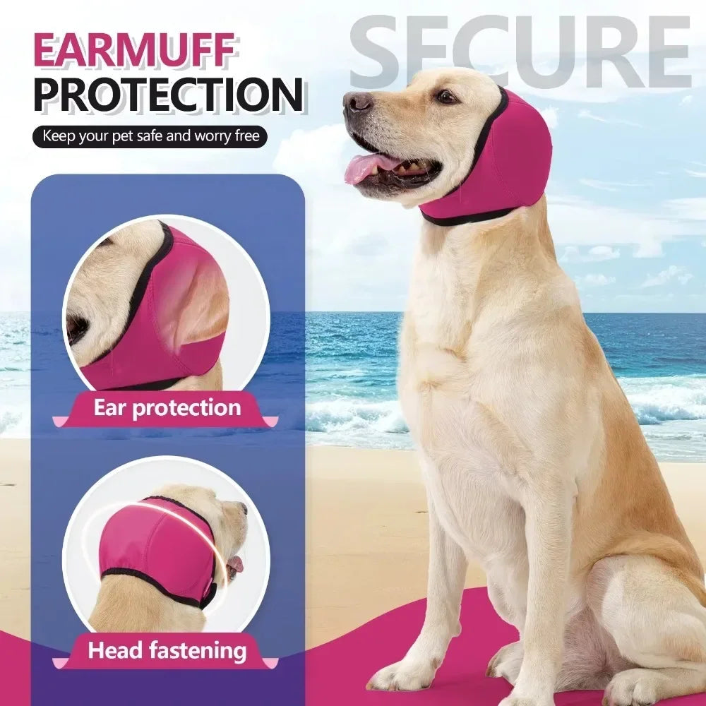 Hearing Protection Dog Calming Earmuff Shock Proof Waterproof Dog Earmuffs Noise Reduction Dog Soothing Headcover